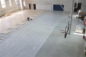 Gym floor seen from above 